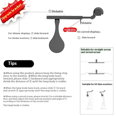 Curved Computer Monitor Eye Protection Hanging Lamp